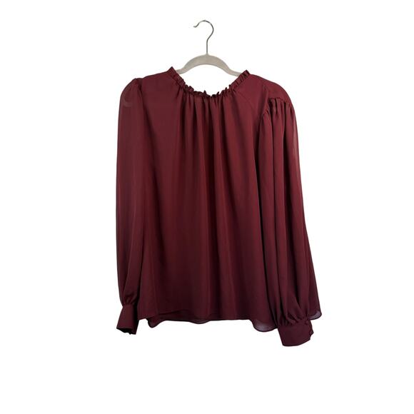 Worthington Tops - Worthington Womens Red Long Sleeve Blouse Size XL